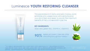 Luminesce youth restoring cleanser jeunesse global ageless canada